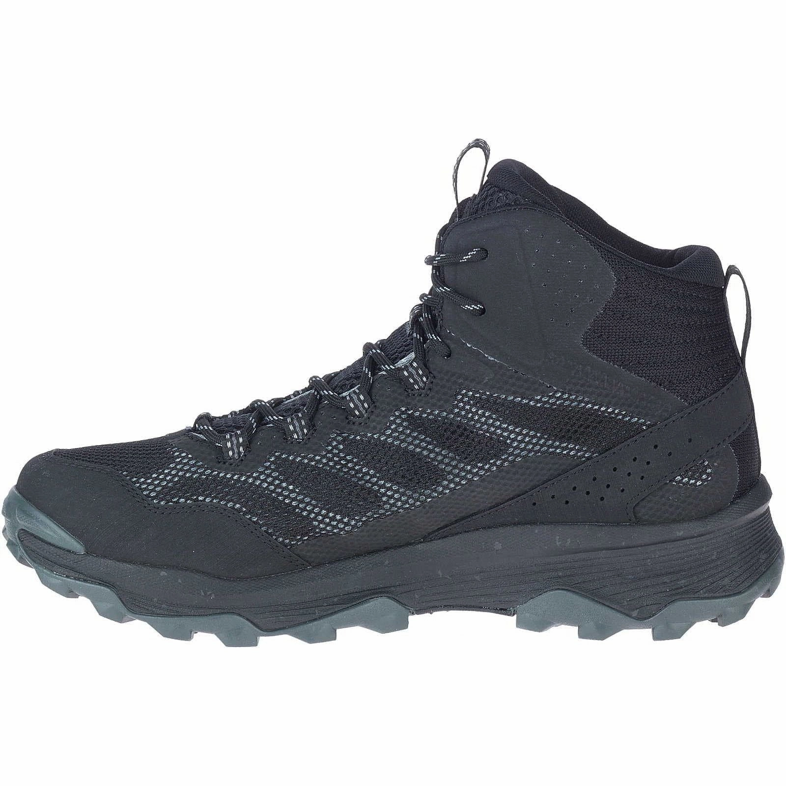 Heavy Duty Walking Boots Stable Boots Merrell Speed Strike Mid GORE-TEX Mens Walking Boots - Black