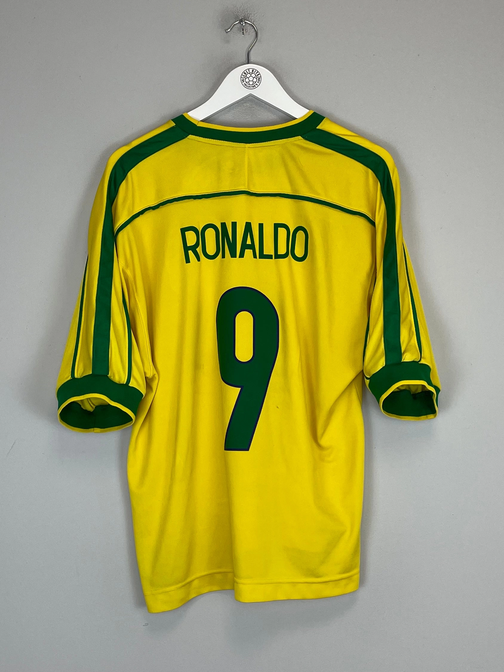 Fade Resistant Dye 1998/00 BRAZIL RONALDO #9 HOME SHIRT (XL) NIKE