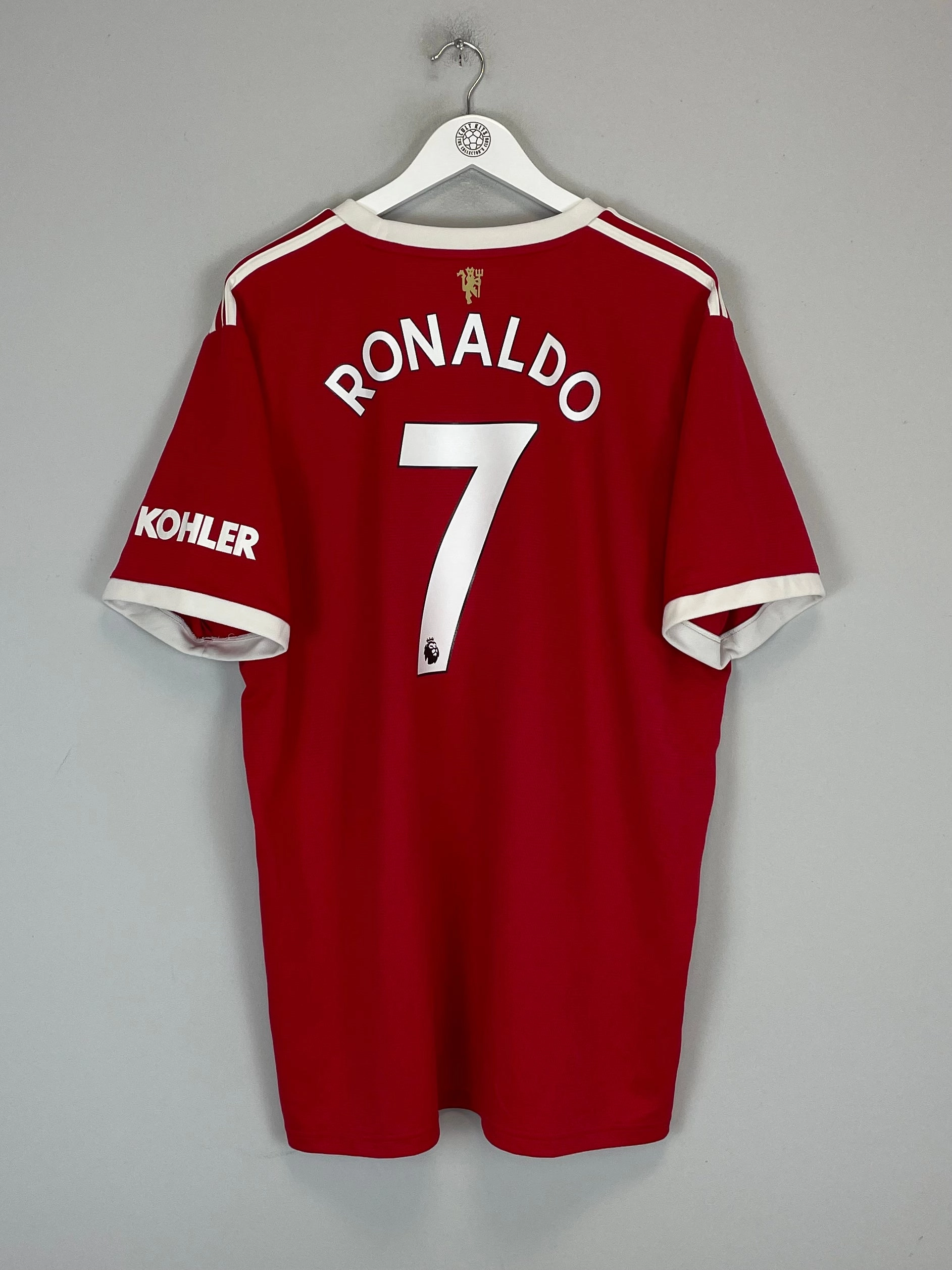 2021/22 MANCHESTER UNITED RONALDO #7 HOME SHIRT (XXL) ADIDAS Ergonomic Articulated Sleeve Hyper Fit