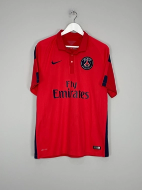 2014/15 PSG AWAY SHIRT (L) NIKE Soft Brushed Interior Breathable Jersey Material