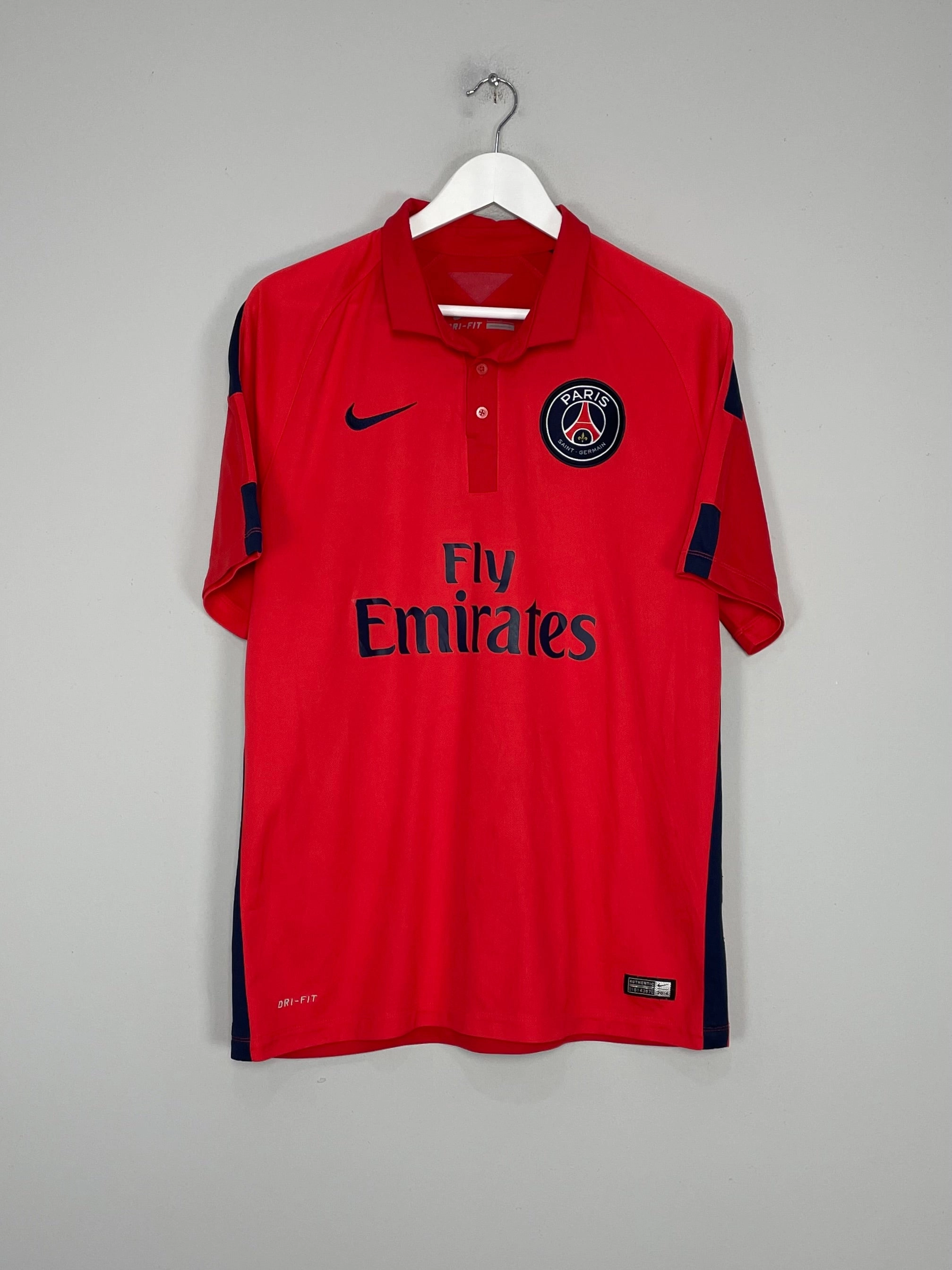 2014/15 PSG AWAY SHIRT (L) NIKE Soft Brushed Interior Breathable Jersey Material