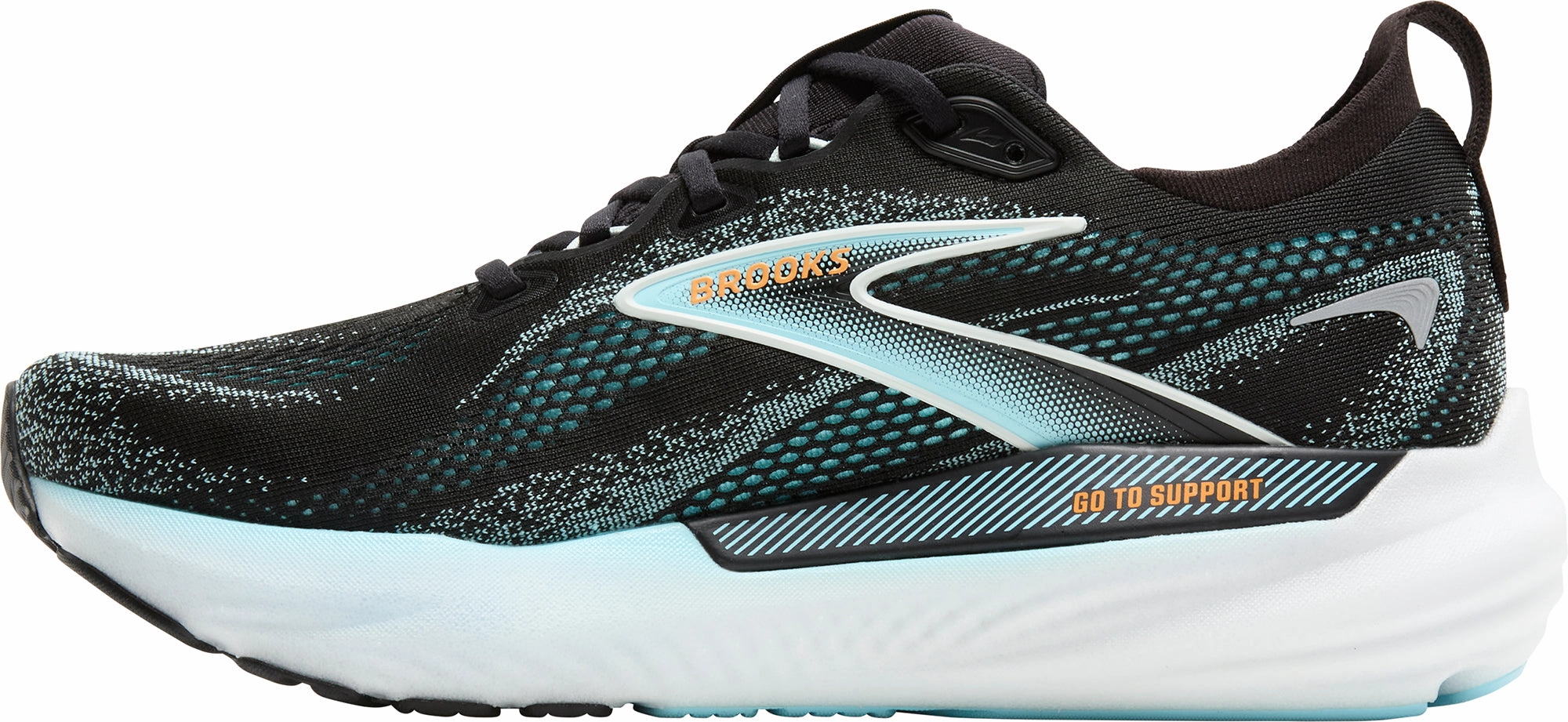 Brooks Glycerin GTS 22 Mens Running Shoes - Black Airflow Circulation Channels