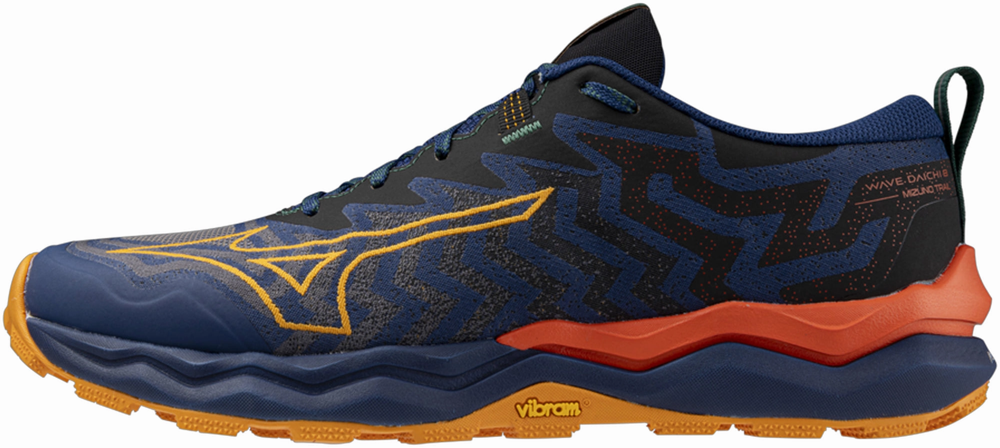 Non Slip Tread Pattern Soft Walk Mizuno Wave Daichi 8 Mens Trail Running Shoes - Blue