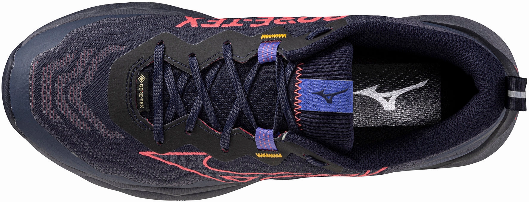 Mizuno Wave Daichi 9 GORE-TEX Womens Trail Running Shoes - Blue perforated panels Athletic