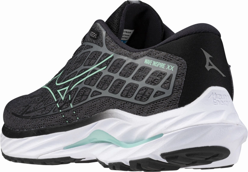Mizuno Wave Inspire 20 Womens Running Shoes - Grey Smooth Landing