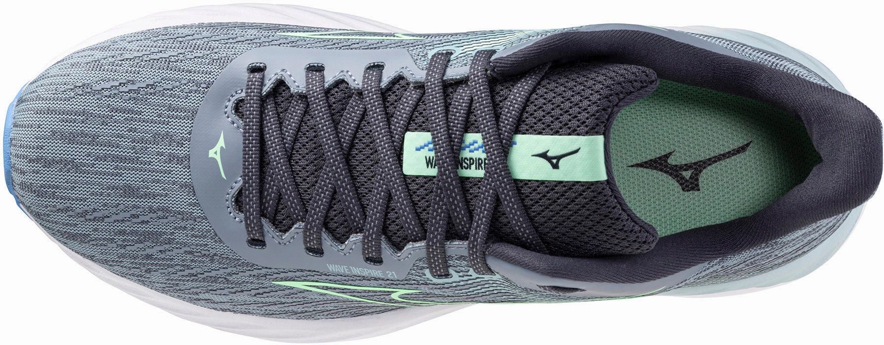 Mizuno Wave Inspire 21 Mens Running Shoes - Grey Shock Absorber