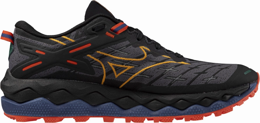 Torsional Stability Base Mizuno Wave Mujin 10 Mens Trail Running Shoes - Black
