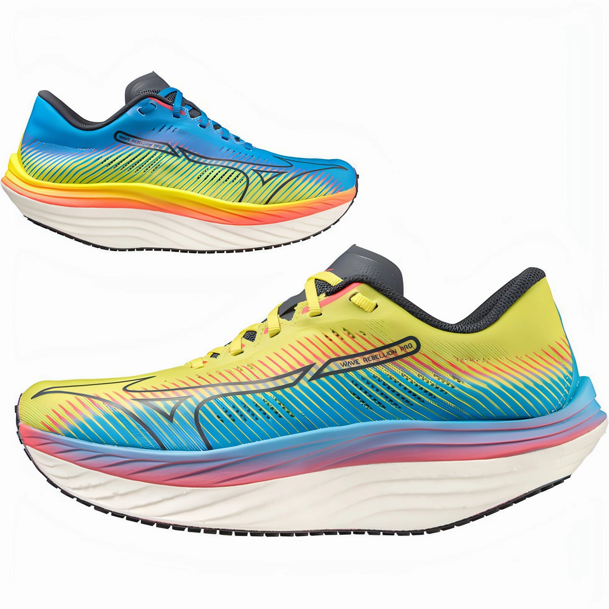 Mizuno Wave Rebellion Pro Mens Running Shoes - Yellow Anti Microbial Treatment