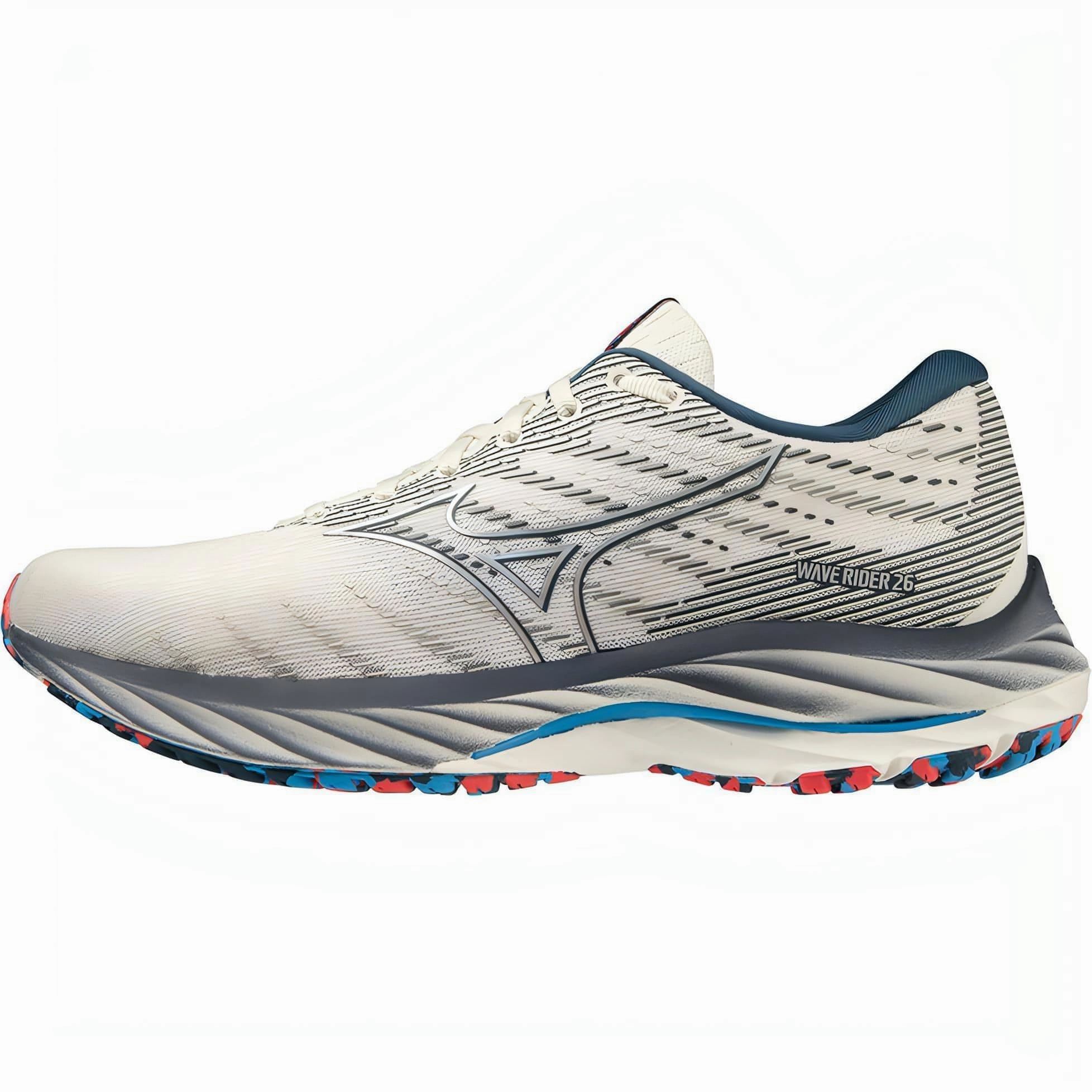 Mizuno Wave Rider 26 Womens Running Shoes - White Adaptive Traction Easy Motion