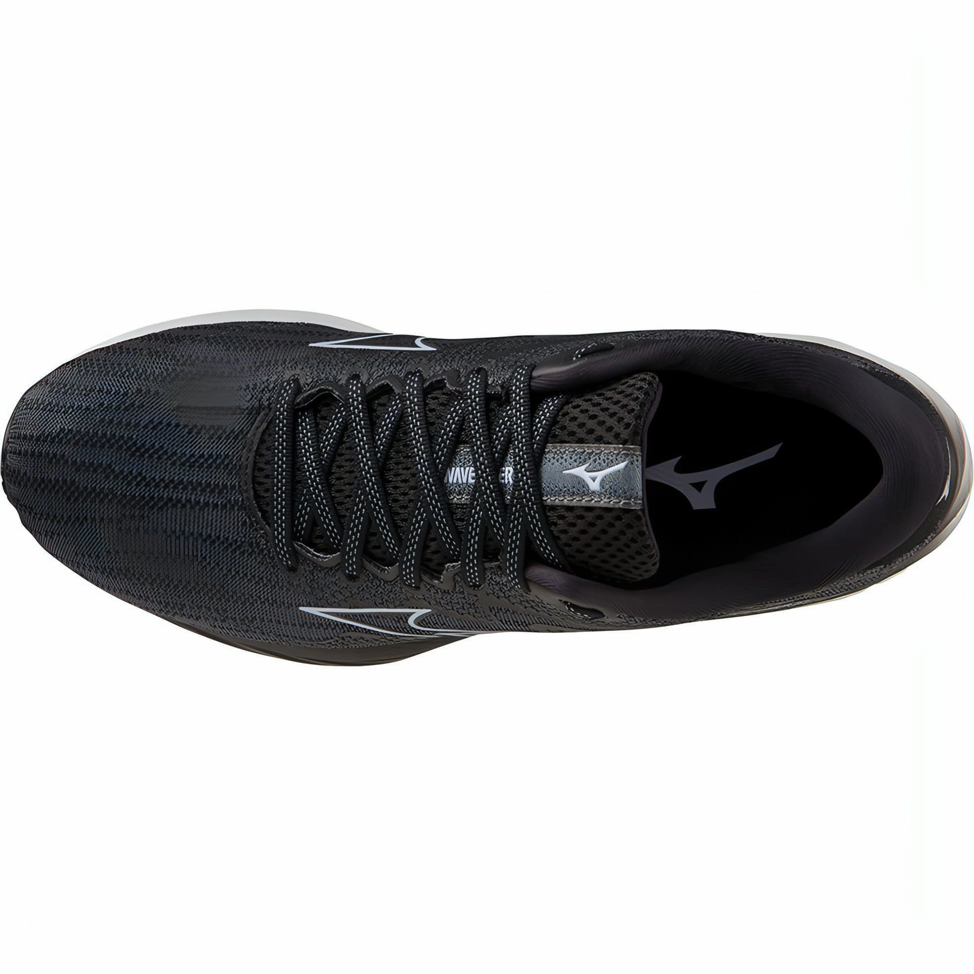 Mizuno Wave Rider 27 WIDE FIT (D) Womens Running Shoes - Black Streamlined wear