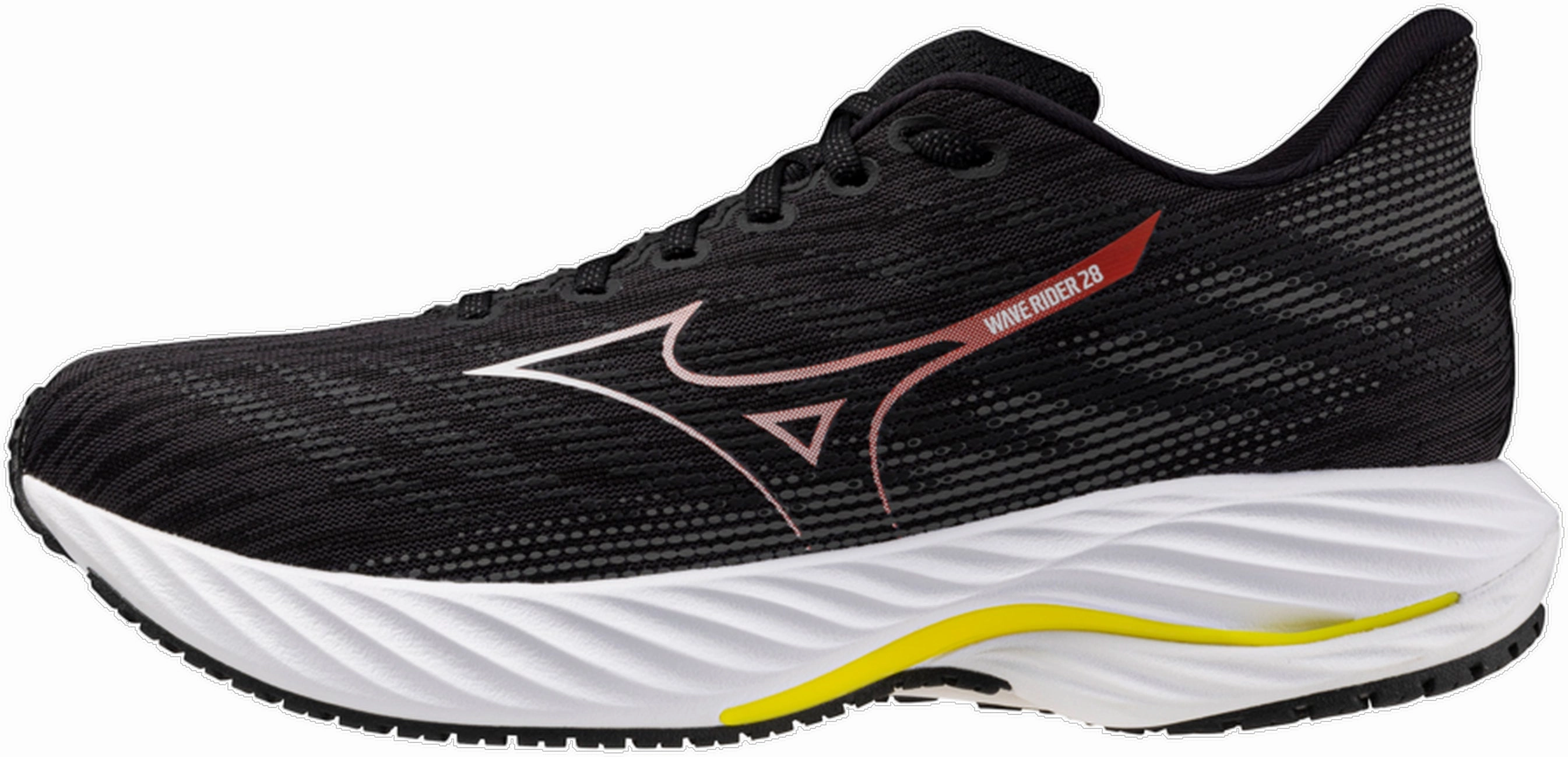 Mizuno Wave Rider 28 Mens Running Shoes - Black Premium Durability