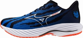 Reinforced toe Impact Support Mizuno Wave Rider 28 Mens Running Shoes - Blue