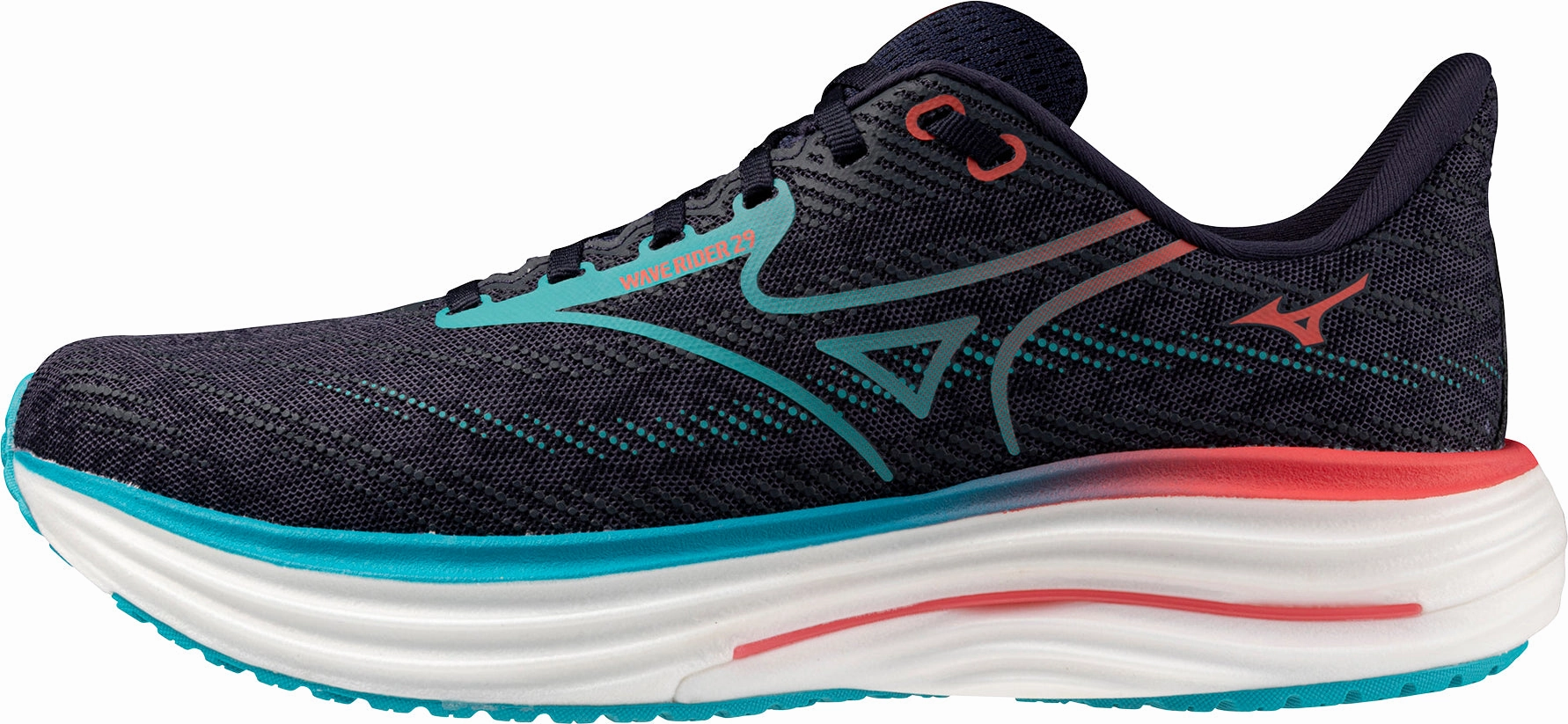 Mizuno Wave Rider 29 Mens Running Shoes - Grey Rolling Motion Technology Daily Trainer