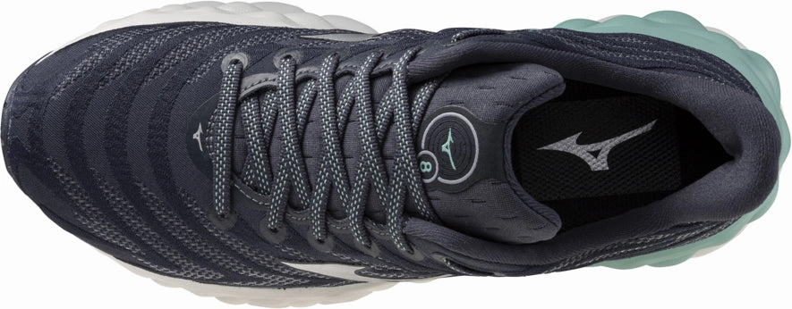 Track Walk Breathable Lining Mizuno Wave Sky 8 Womens Running Shoes - Grey