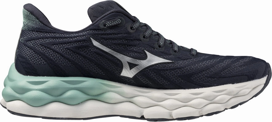 Traction pattern Grip Control Mizuno Wave Sky 8 Womens Running Shoes - Grey