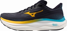 Cushioned Heel Cradle Trail Look Mizuno Wave Sky 9 Mens Running Shoes - Blue