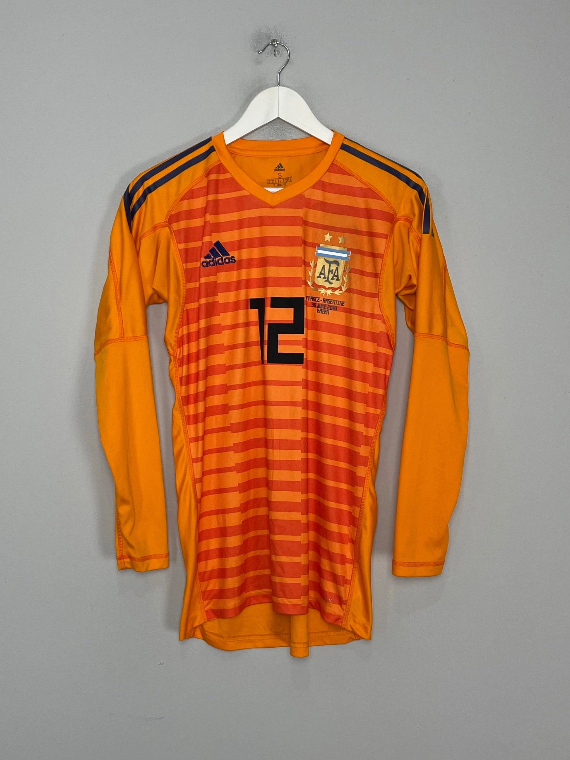 2018/19 ARGENTINA ARMANI #12 *PLAYER ISSUE* GK SHIRT (S) ADIDAS Flatlock Seams