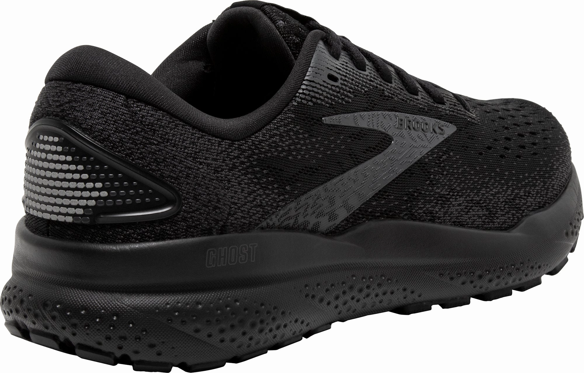 Brooks Ghost 16 NARROW FIT Womens Running Shoes - Black Easy Slip On Clean Finish