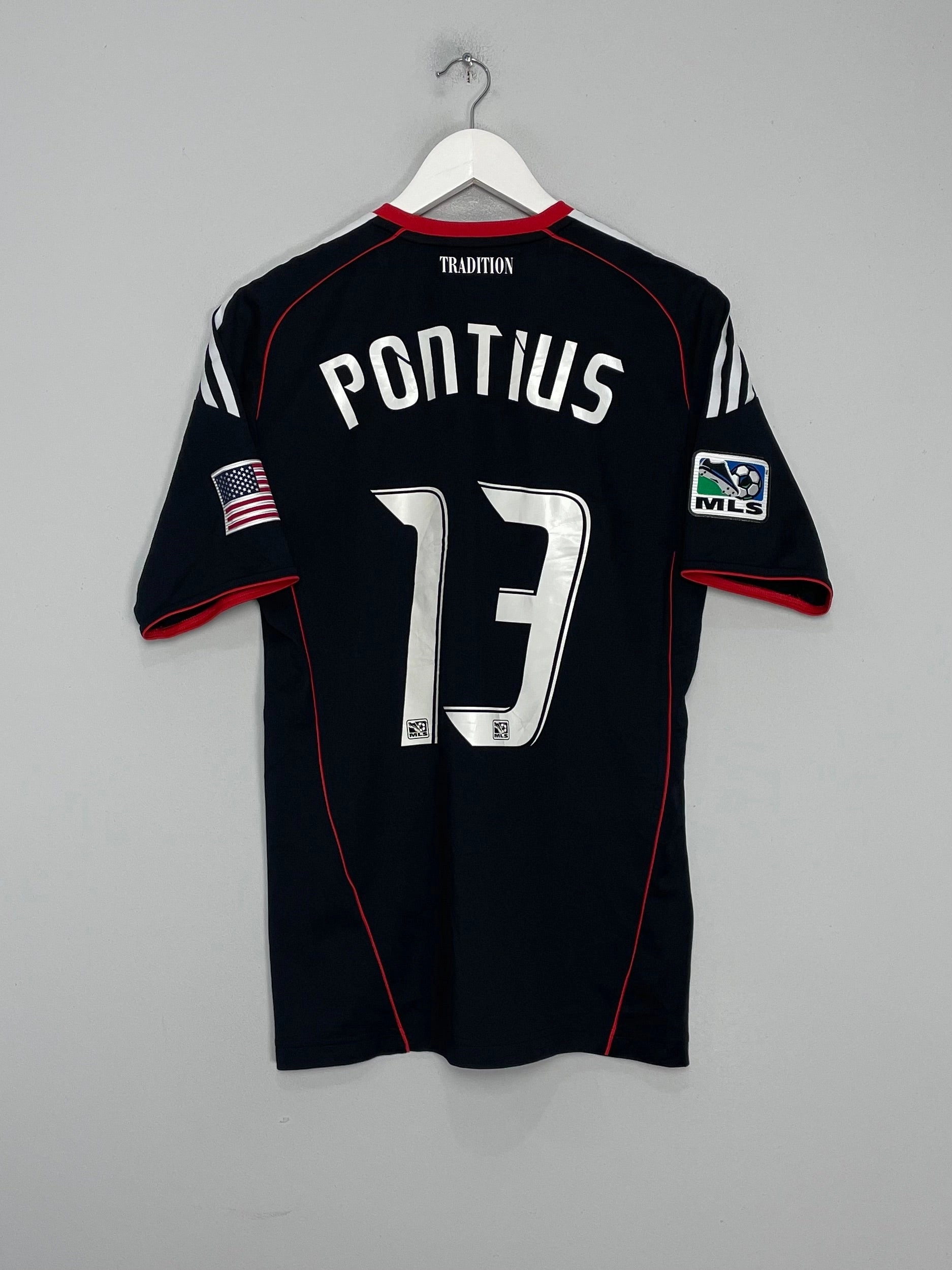 Stretch Lines 2010 DC UNITED PONTIUS #13 *PLAYER ISSUE* HOME SHIRT (M) ADIDAS