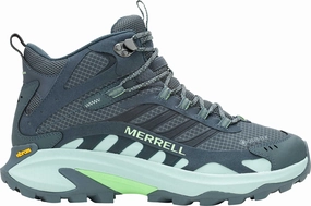Merrell Moab Speed 2 Mid GORE-TEX Mens Walking Boots - Grey Heavy Load Support Nature Ground