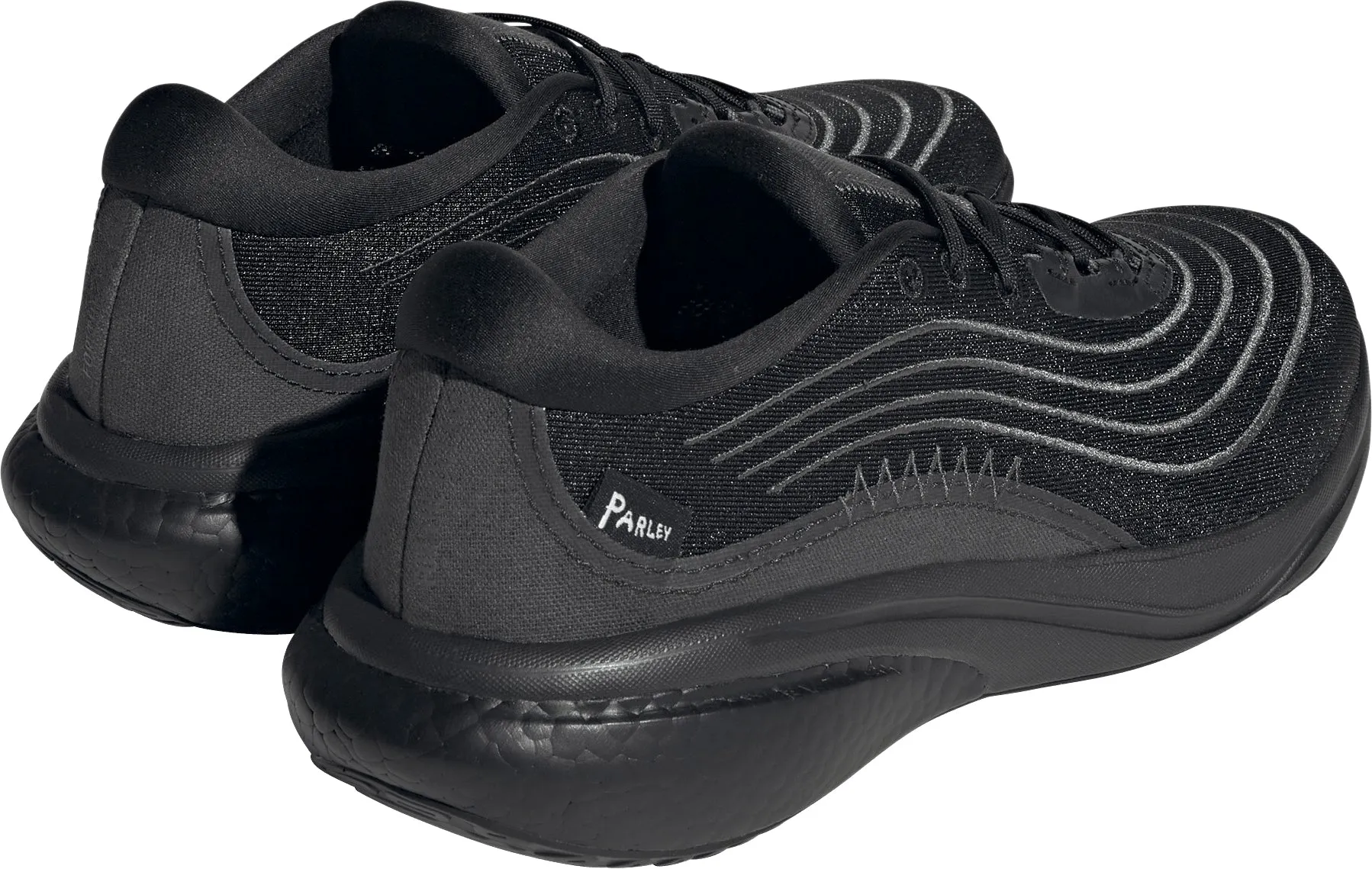 adidas Supernova 2.0 X Parley Mens Running Shoes - Black Trend-setting ease Elastic Straps