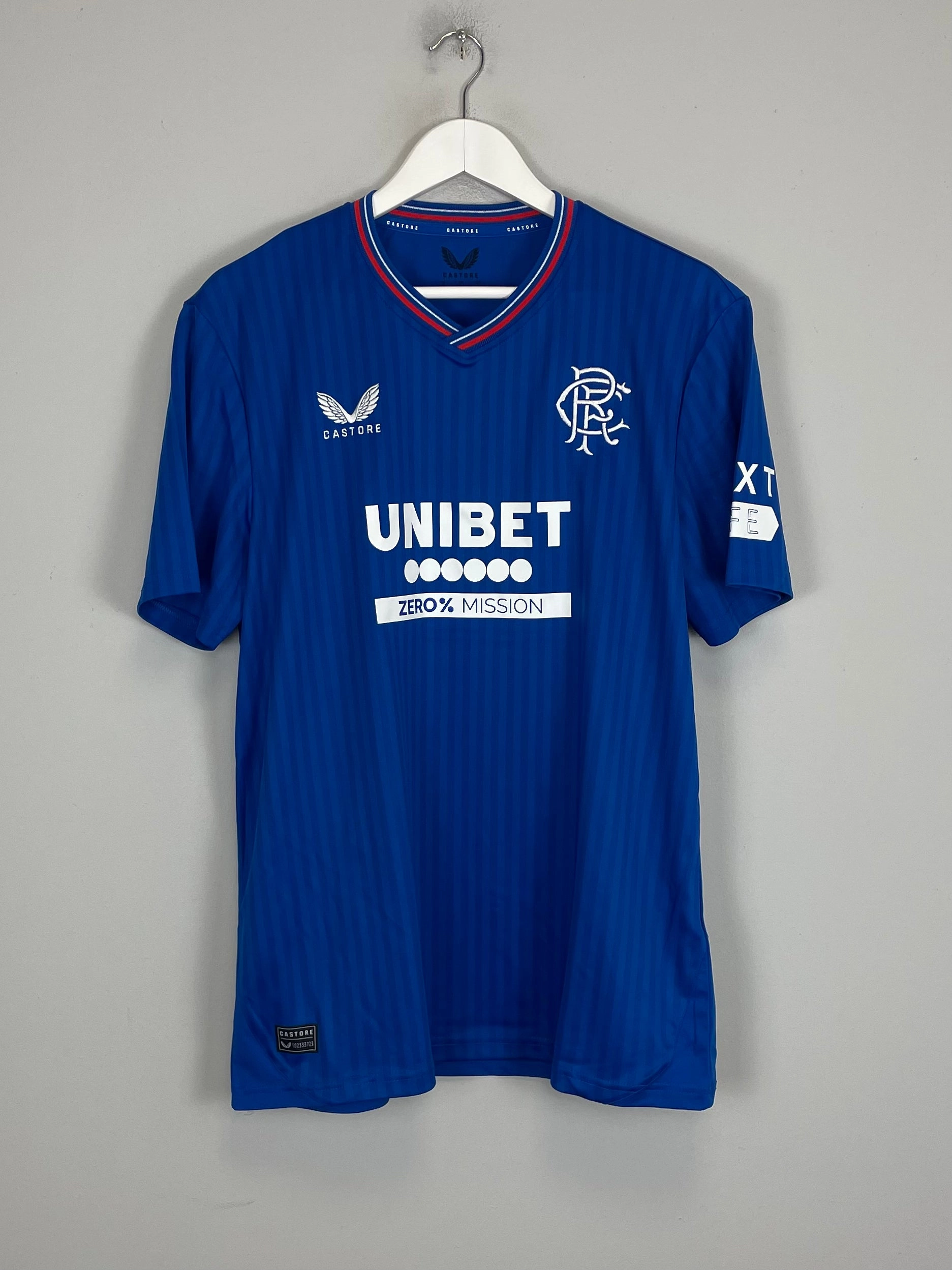 2023/24 Rangers *BNWOT* Home Shirt (Multiple Sizes) Castore Flexible Hemline Adjustable Hem Drawcord