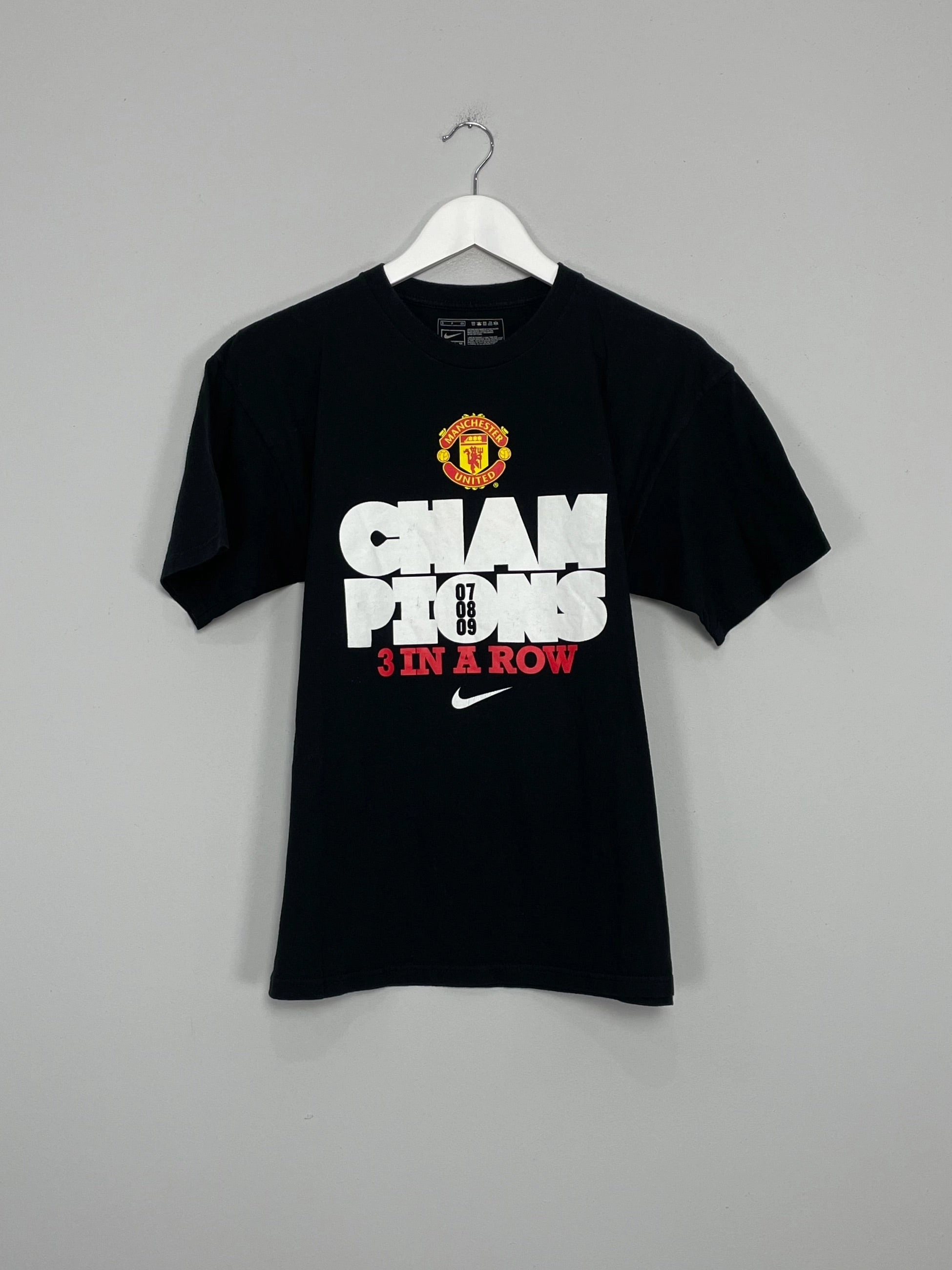 2009/10 MANCHESTER UNITED NIKE CHAMPIONS T-SHIRT (S) Ultra Fine Zippers