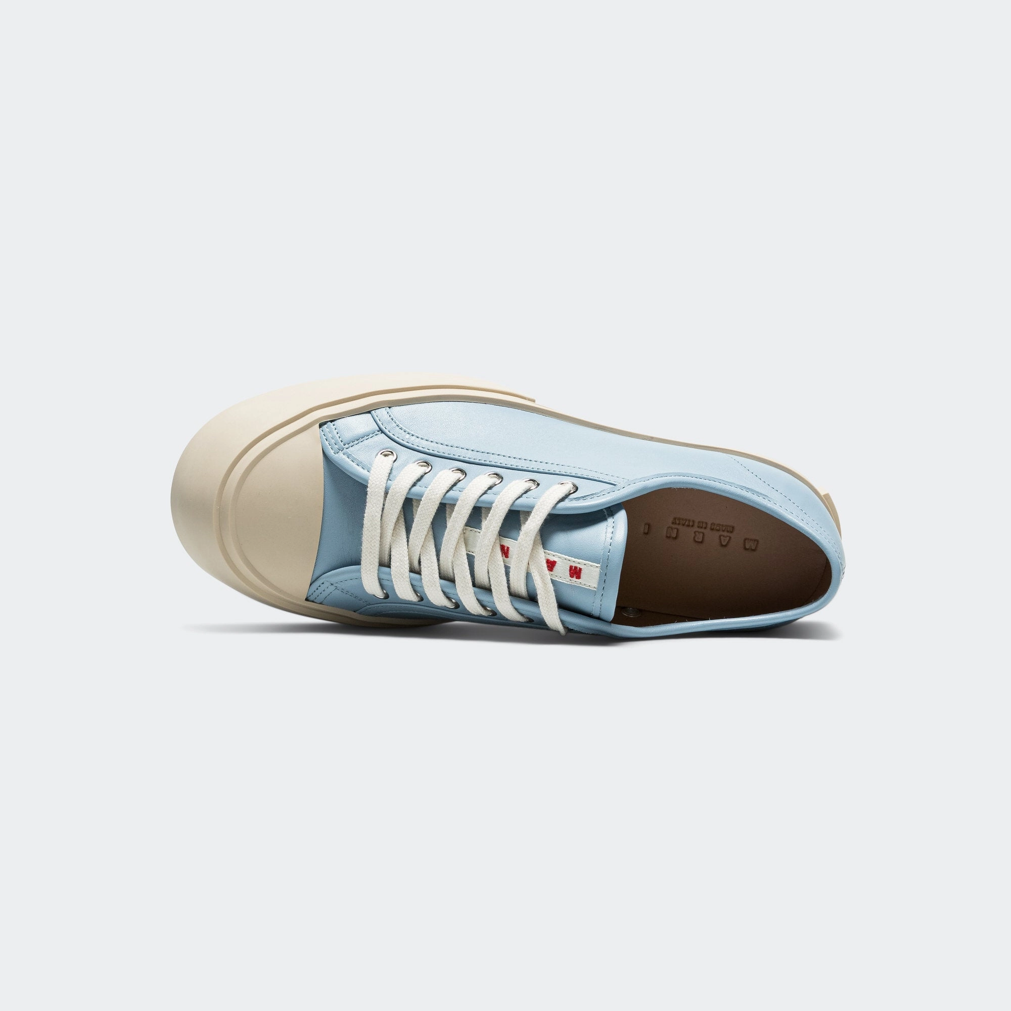 Daily Wear Elastic Fit Nappa Leather Pablo Sneaker - Light Blue