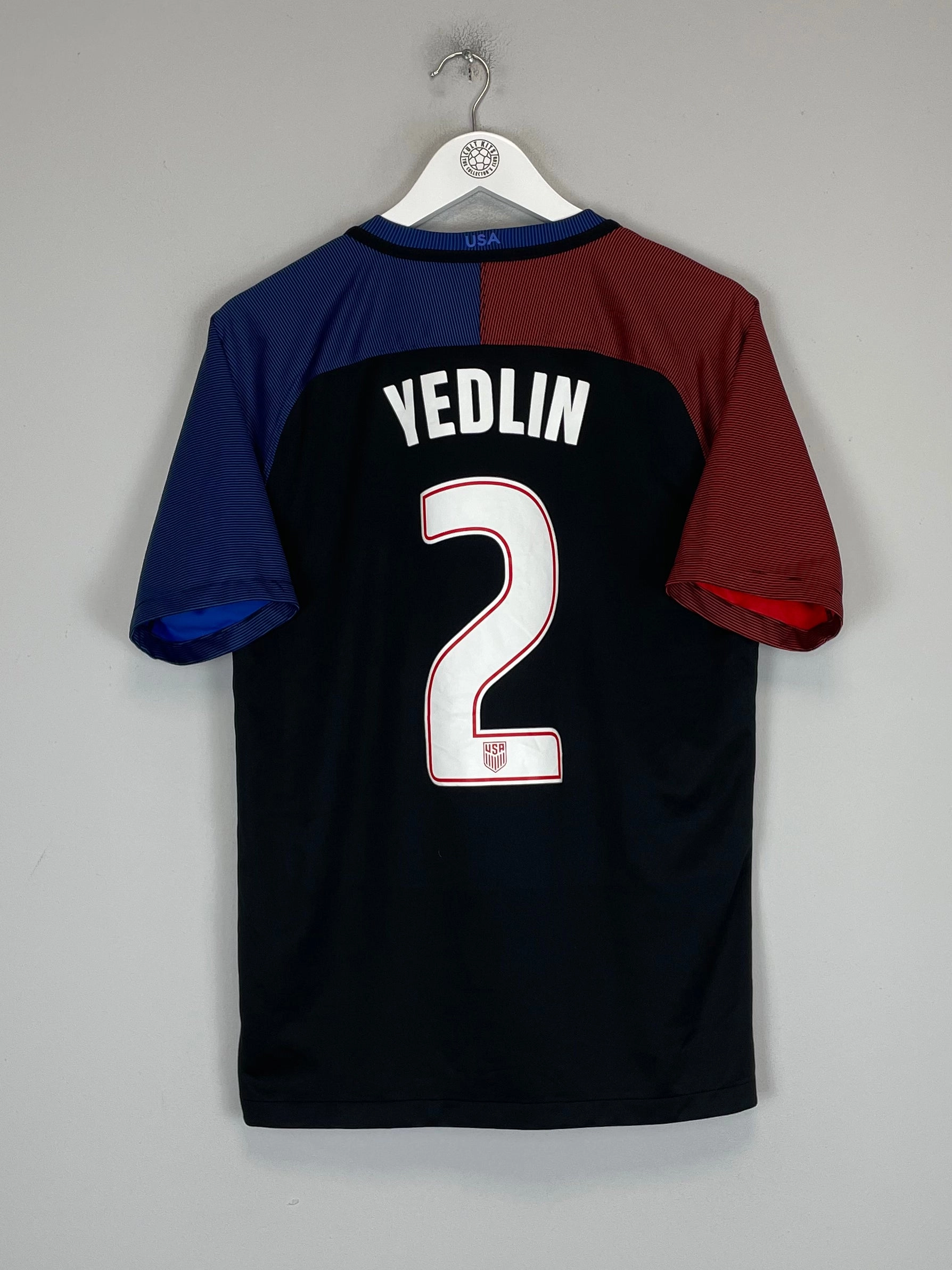 2016/17 USA YEDLIN #2 AWAY SHIRT (M) NIKE Breathe Zone Tear Resistant Construction