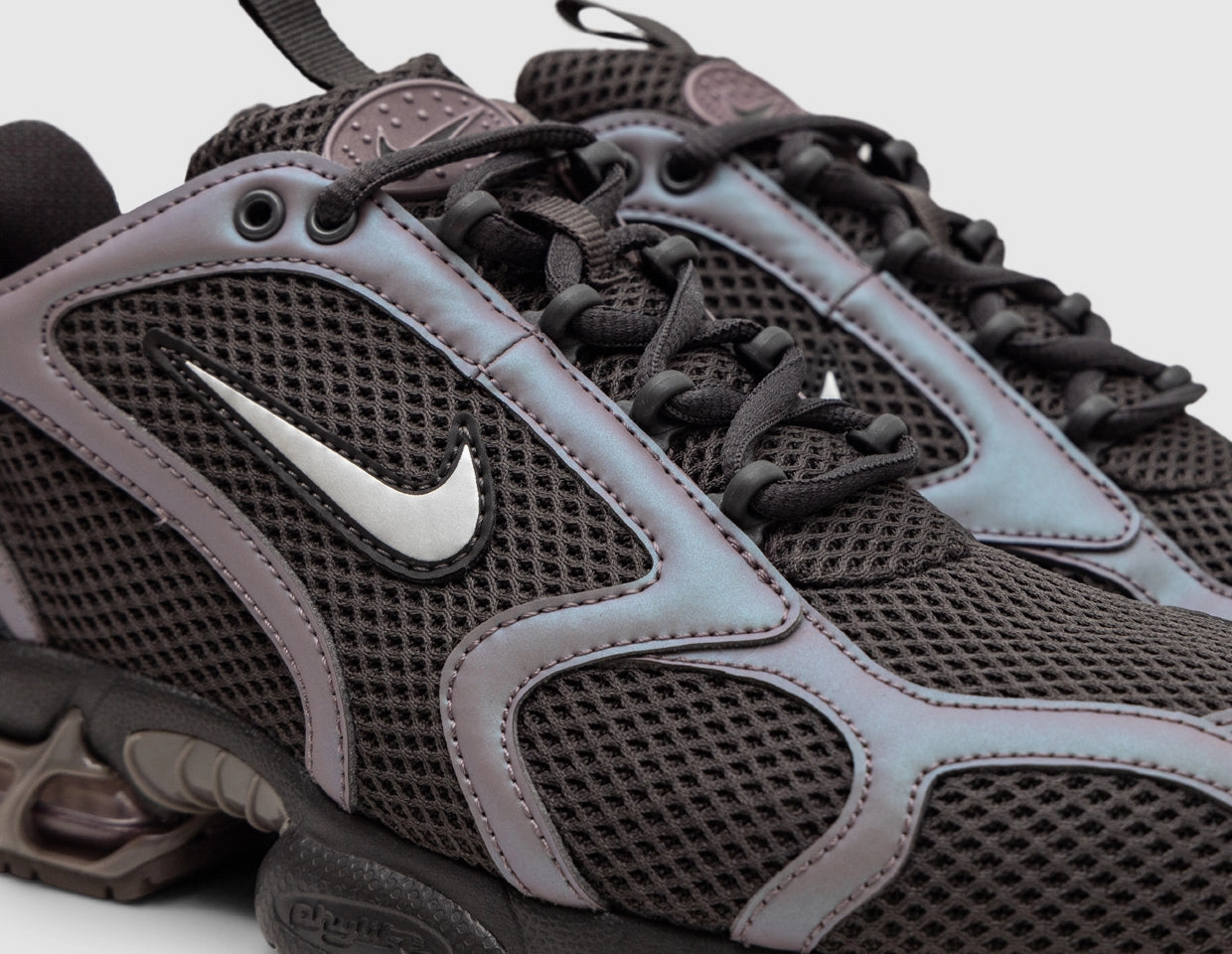 Nike Air Zoom Spiridon Cage 2 / Medium Ash / Metallic Silver - Taupe Grey Hybrid style