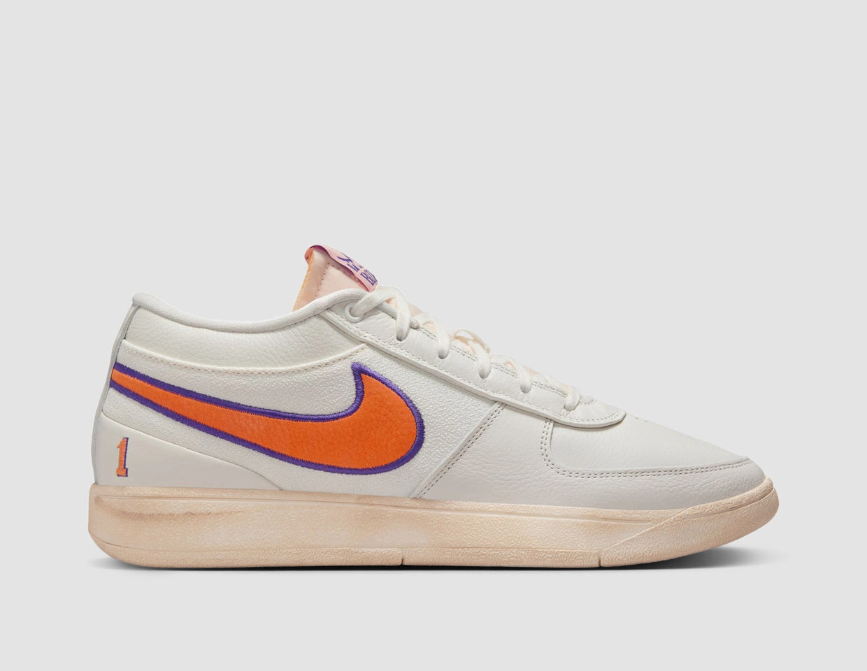 Nike Book 1 Sail / Clay Orange - Court Purple Responsive foam Herringbone Tread