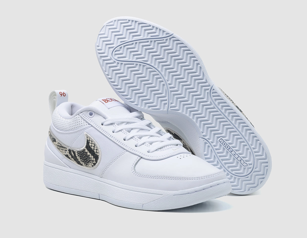 Nike Book 1 White / Light Orewood Brown - Burnt Sunrise Black Wide fit