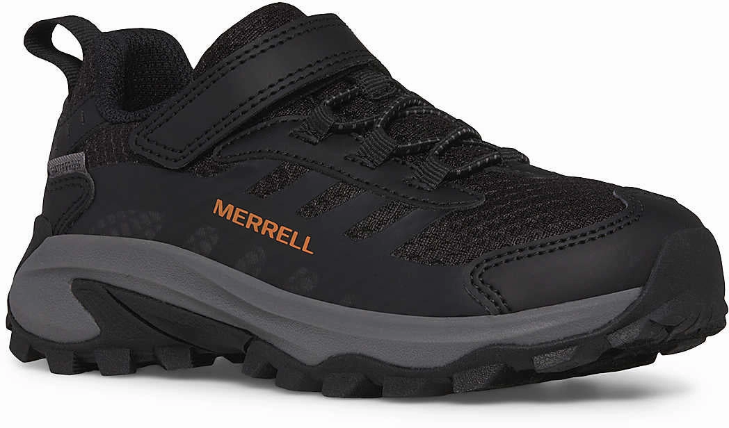 Outdoors Trail Merrell Moab Speed 2 A/C Waterproof Childrens Walking Shoes - Black
