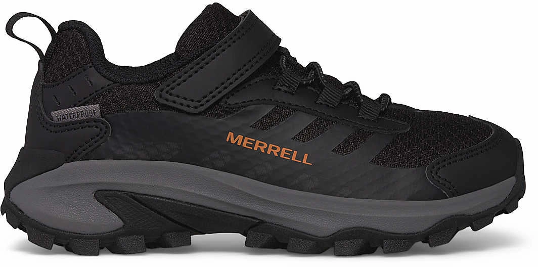 Merrell Moab Speed 2 A/C Waterproof Childrens Walking Shoes - Black Ultimate Comfort