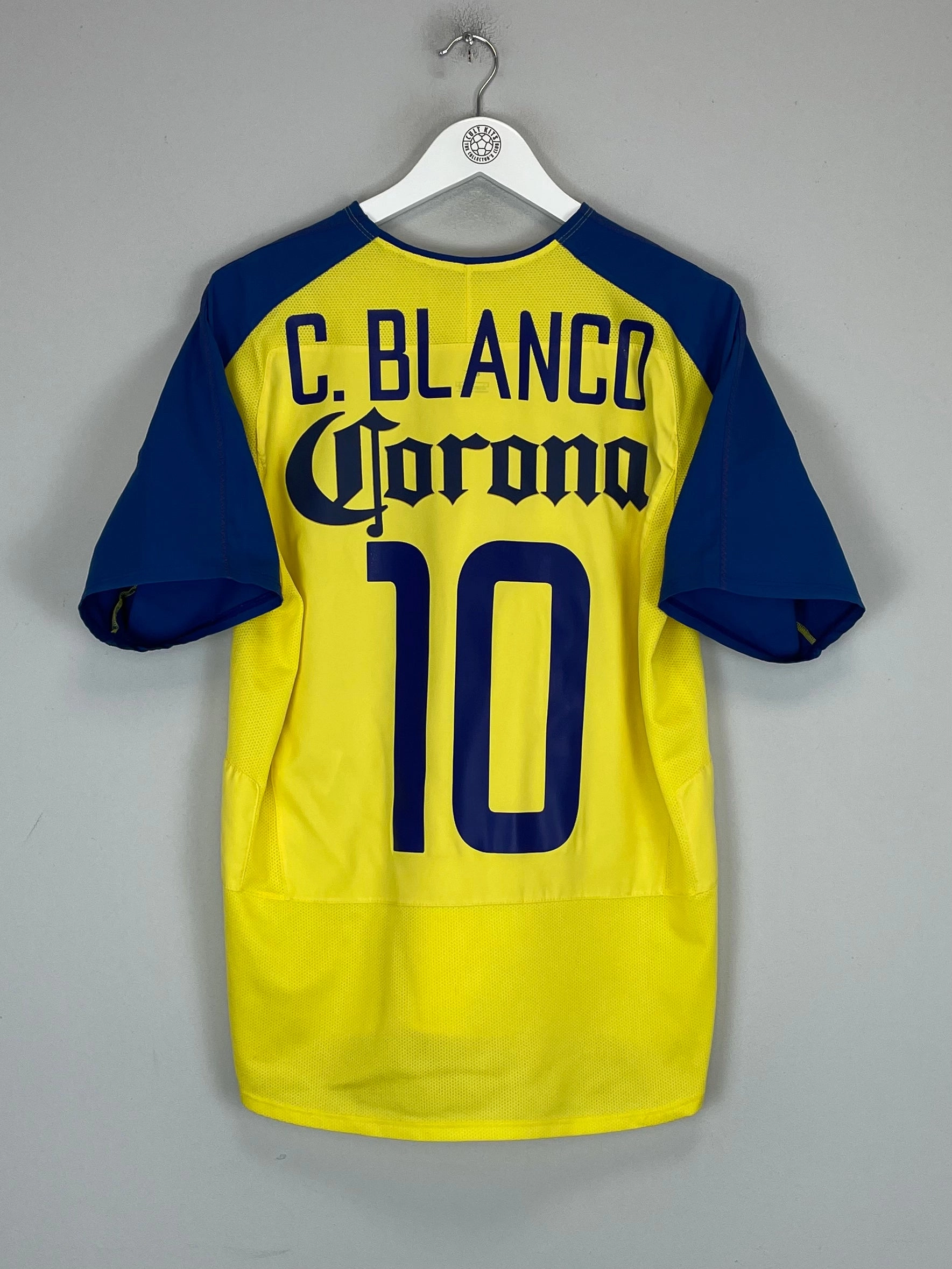 2003/04 CLUB AMERICA C.BLANCO #10 HOME SHIRT (L) NIKE Four Way Stretch Material