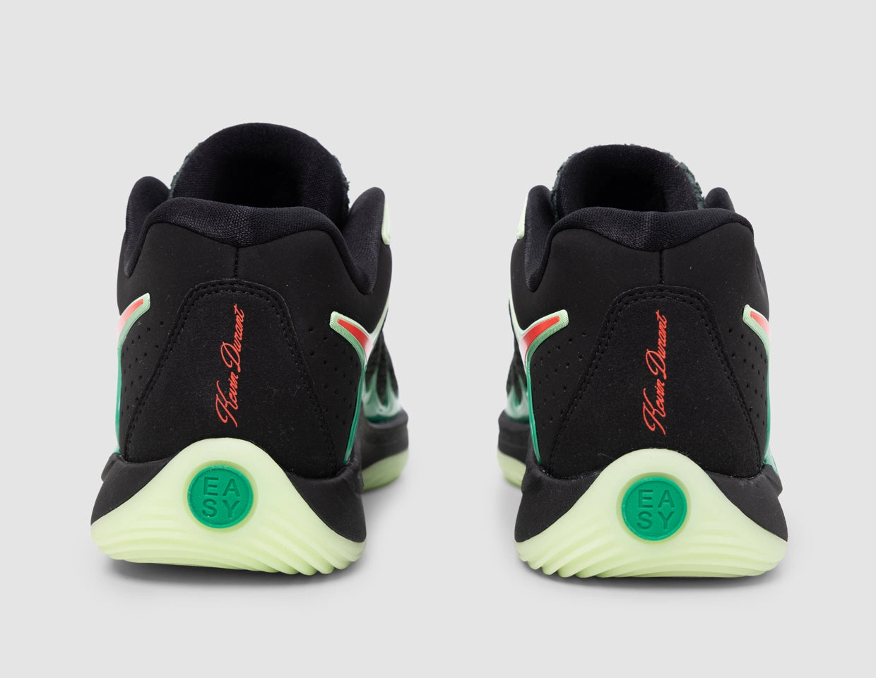 Durable outsole tread Reinforced Ankle Collar Nike KD17 Black / Bright Crimson - Vintage Green