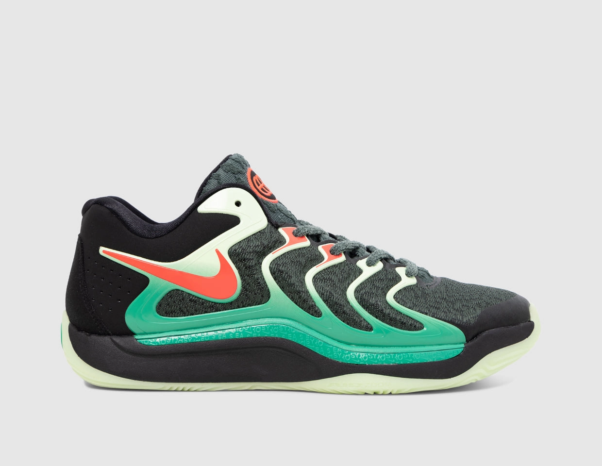 Nike KD17 Black / Bright Crimson - Vintage Green Impact Diffusion