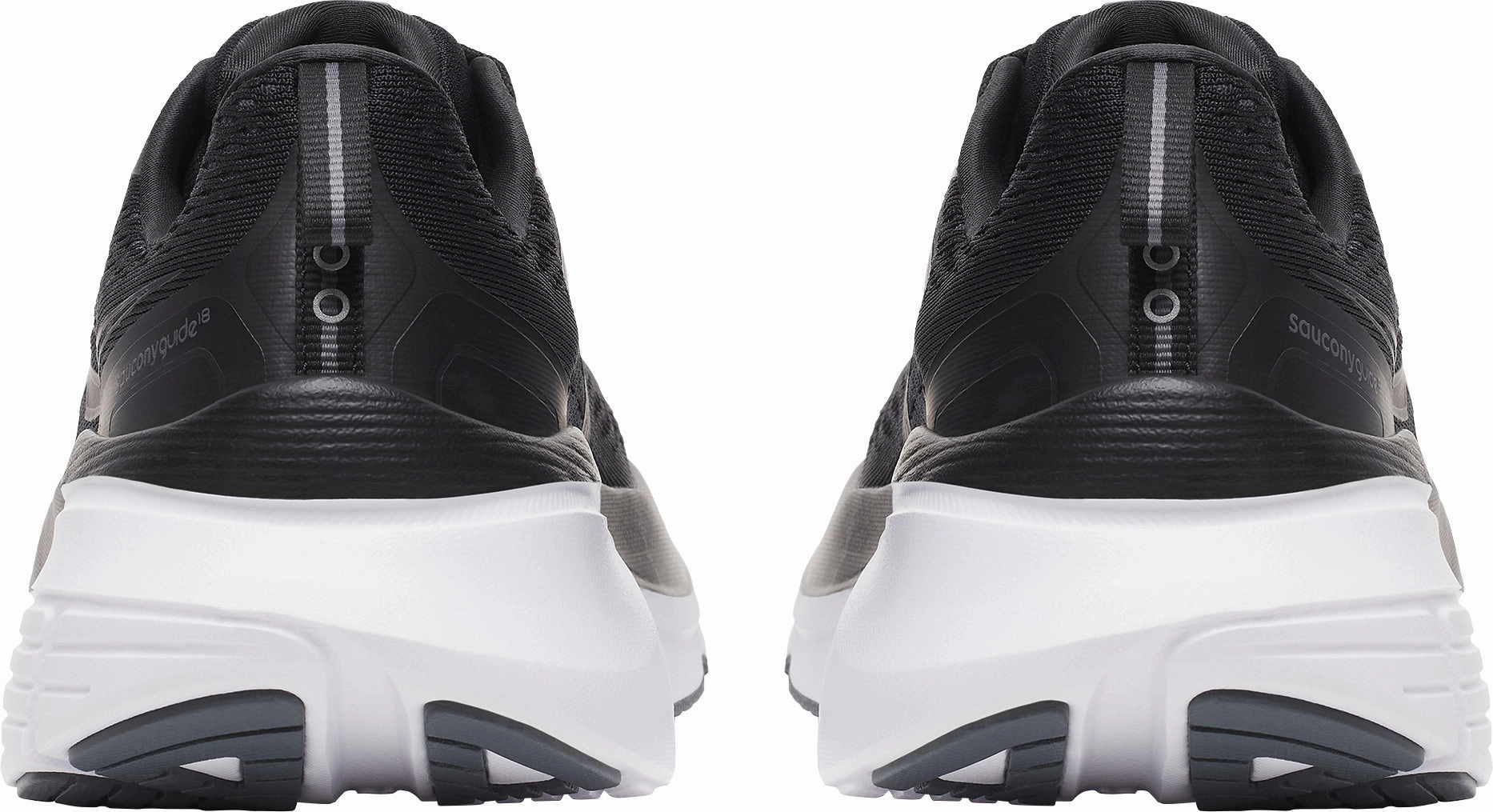 Aerodynamic Form Low Impact Saucony Guide 18 WIDE FIT Mens Running Shoes - Black