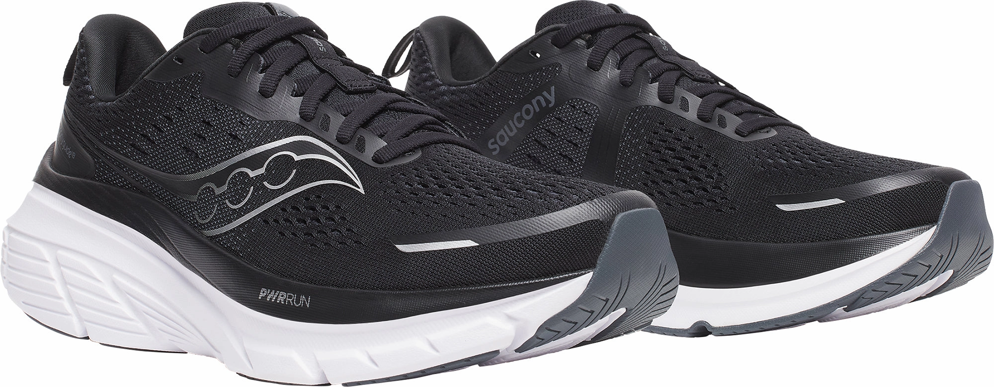 Saucony Guide 18 WIDE FIT Mens Running Shoes - Black Anti Static Lining