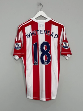 2012/13 STOKE CITY WHITEHEAD #18 *MATCH ISSUE   SIGNED* HOME SHIRT (M) ADIDAS Brushed Inner Lining