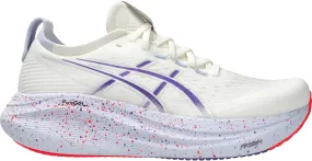 Flat Knit Texture Asics Gel Nimbus 27 Tokyo Mens Running Shoes - Cream