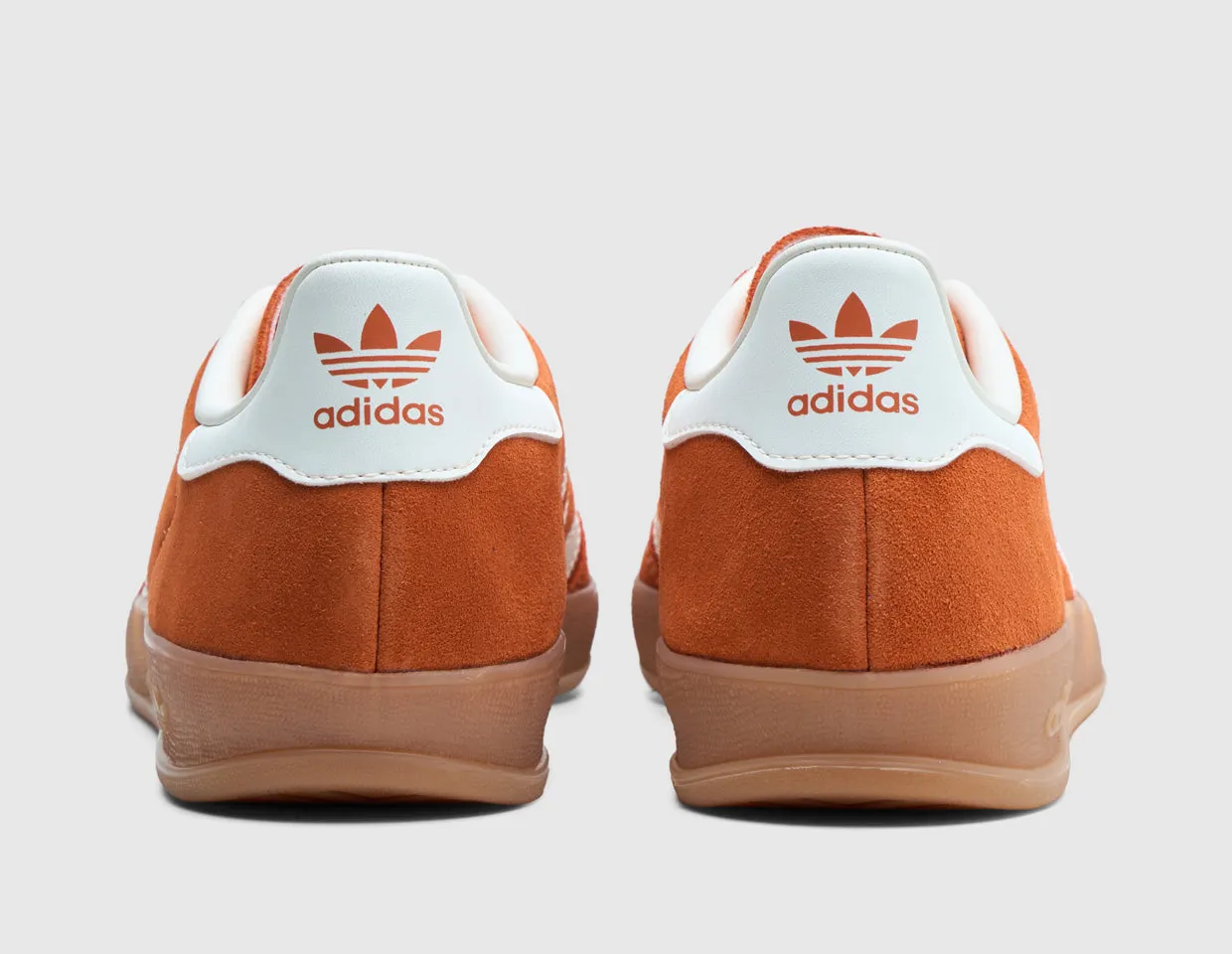 adidas Originals Gazelle Indoor Orange / Off White Stretch Knit Upper Compression Mesh Ventilation