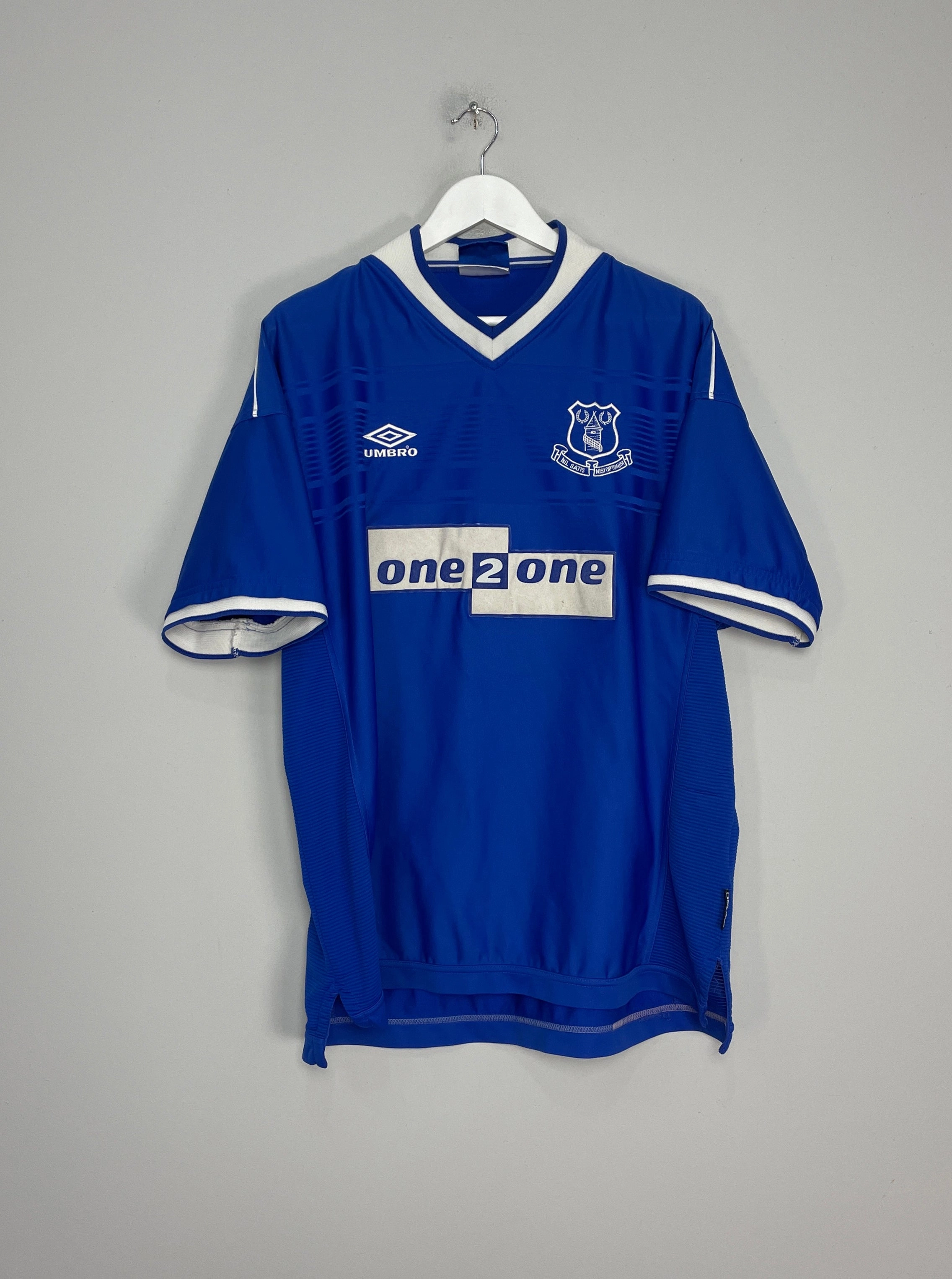 1999/00 EVERTON HOME SHIRT (XXL) UMBRO Athletic Silicone Grip