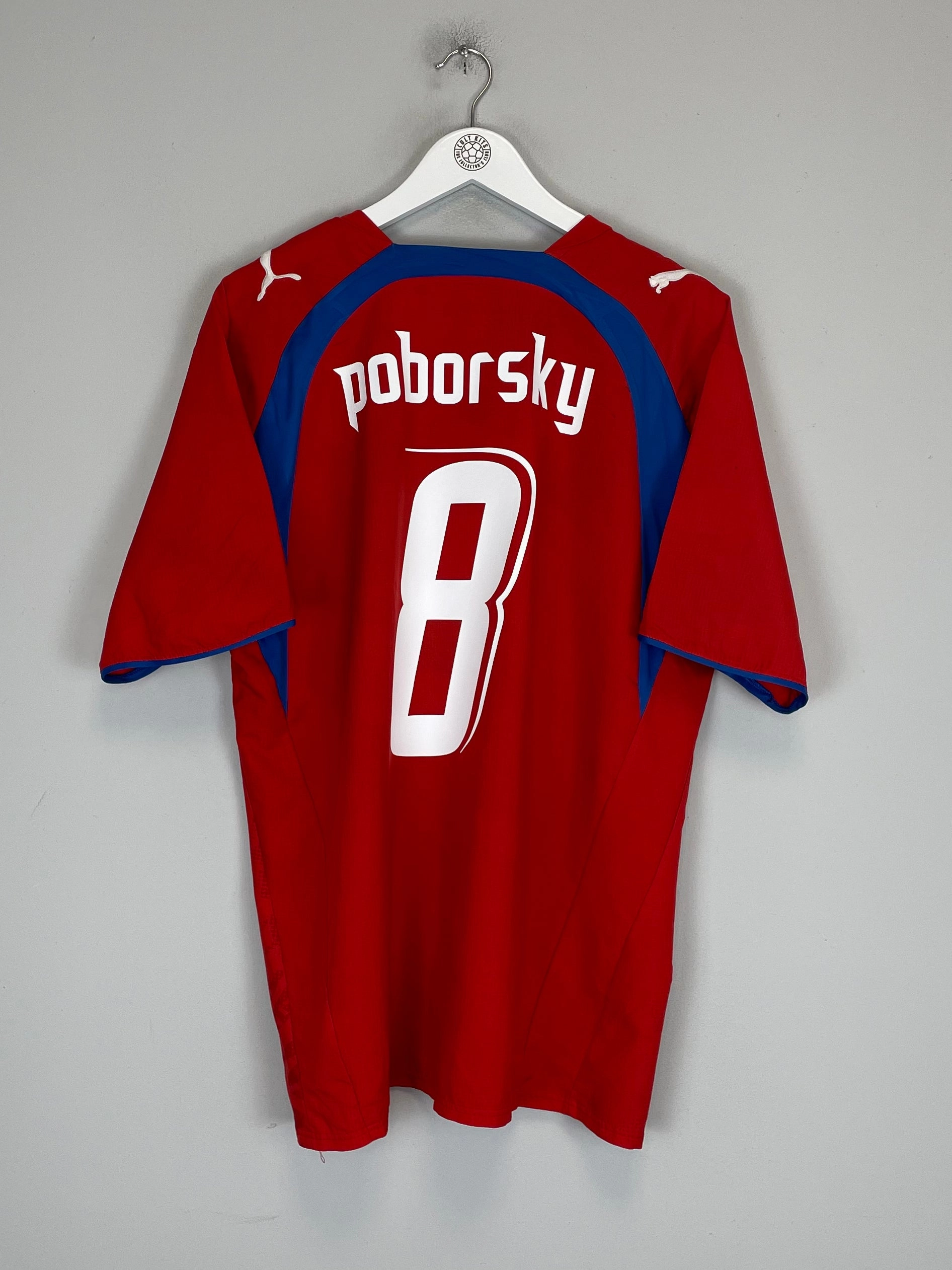 2006/08 CZECH REPUBLIC POBORSKY #8 HOME SHIRT (L) PUMA All Day Comfort Flex