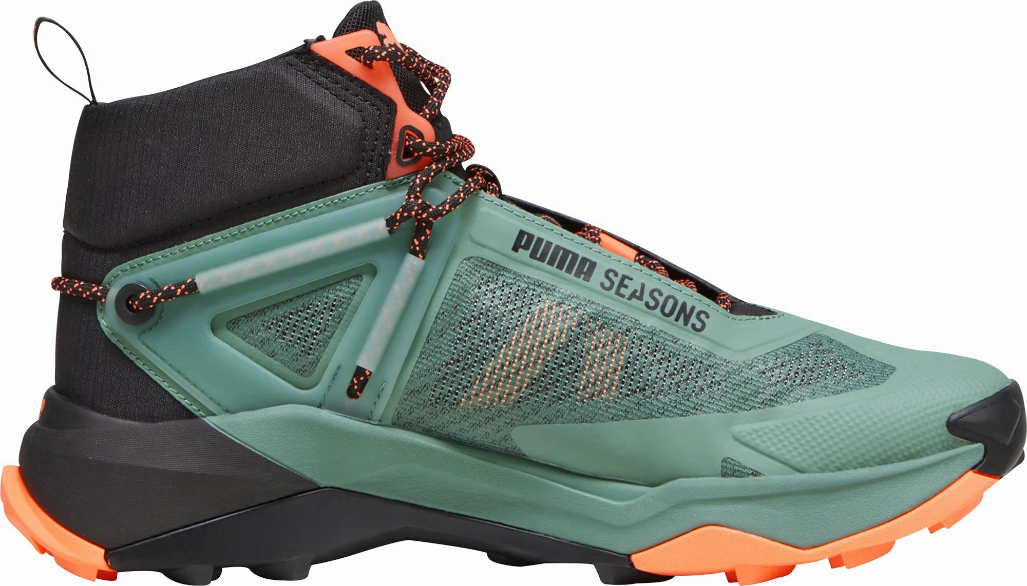 quick dry Performance Fit Puma Explore Nitro Mid Mens Walking Boots - Green