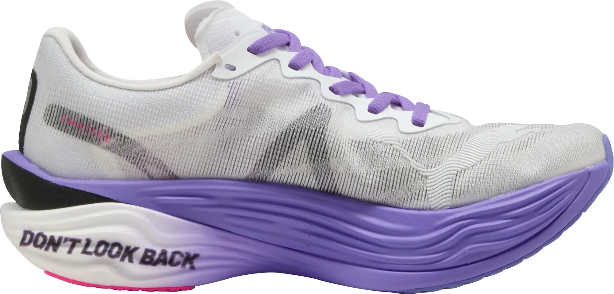 Puma Deviate Nitro Elite 3 Womens Running Shoes - White Plush flexibility Pressure Distribution Nodes