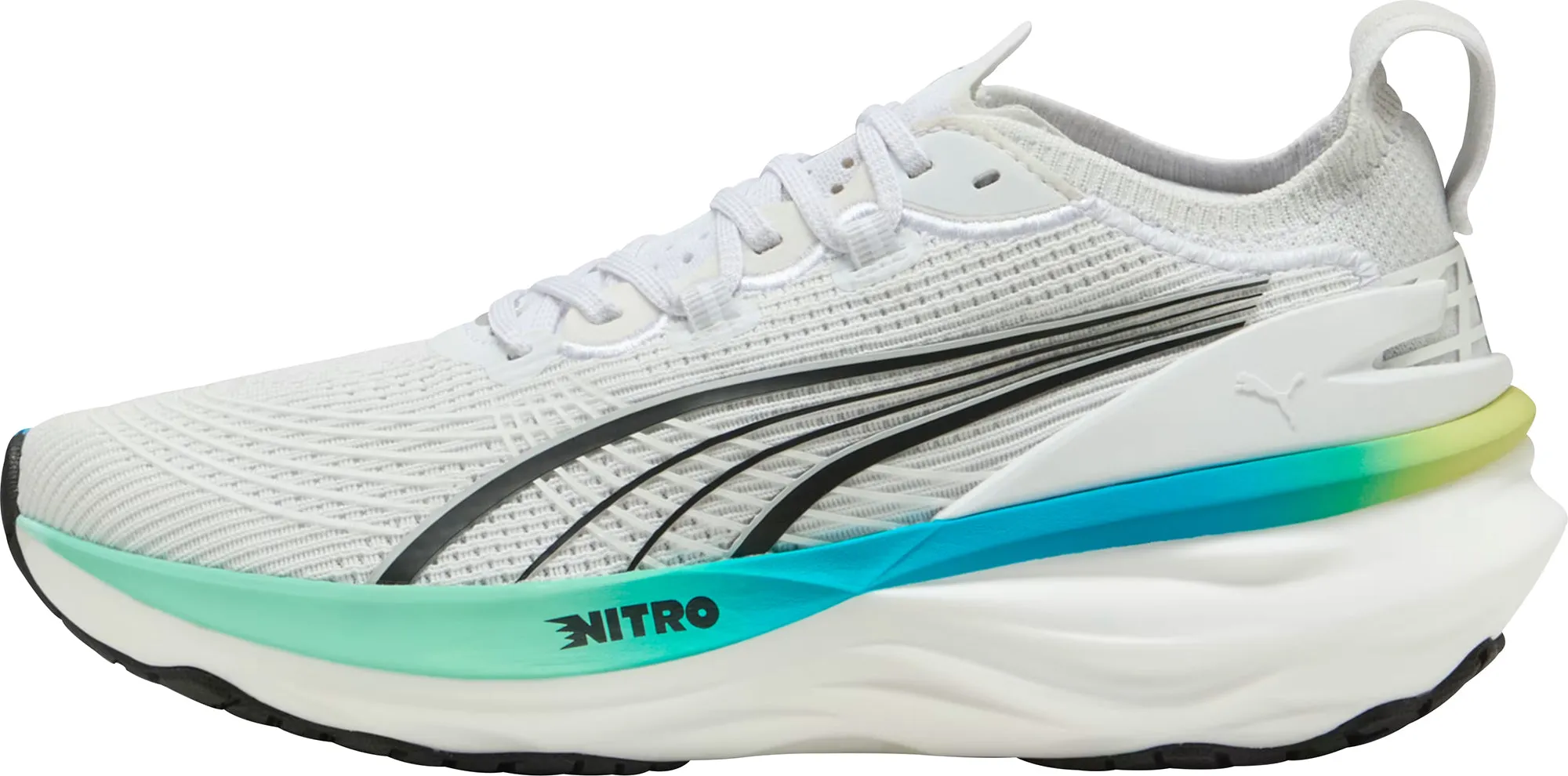 Form Fitting Casual Travel Puma ForeverRun Nitro 2 Womens Running Shoes - White