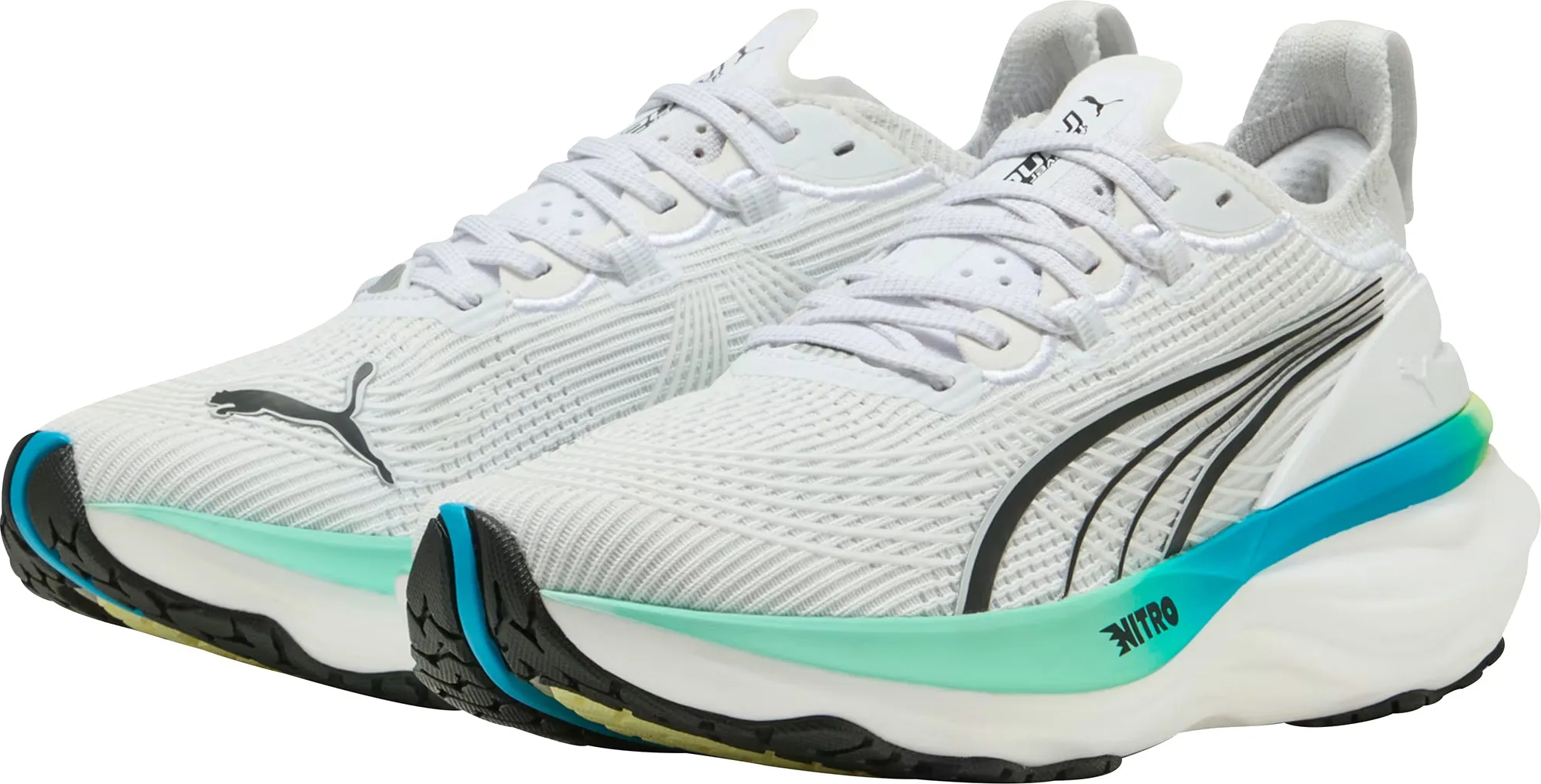 Puma ForeverRun Nitro 2 Womens Running Shoes - White Stabilizing Heel Clip Sneaker Online Shopping