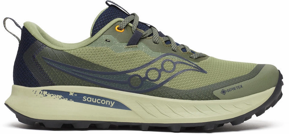 Saucony Peregrine 15 GORE-TEX Mens Trail Running Shoes - Green Daily Athlete Extended Heel Counter
