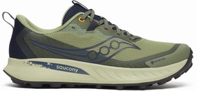 Saucony Peregrine 15 GORE-TEX Mens Trail Running Shoes - Green Daily Athlete Extended Heel Counter